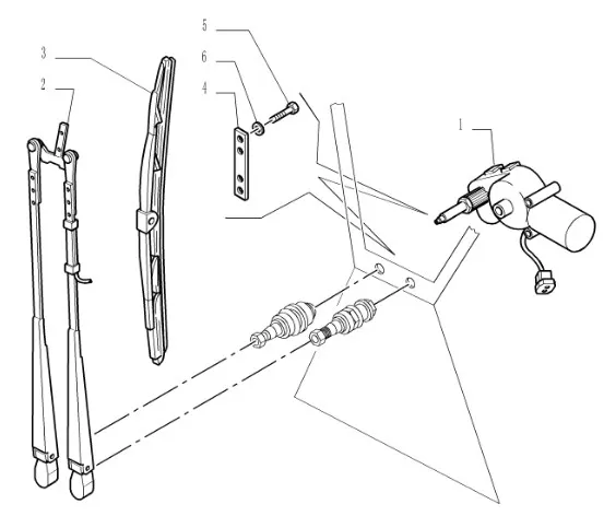 87696031 - электромотор привода поводков дворников стеклоочистителя напряжение потребления 24В м